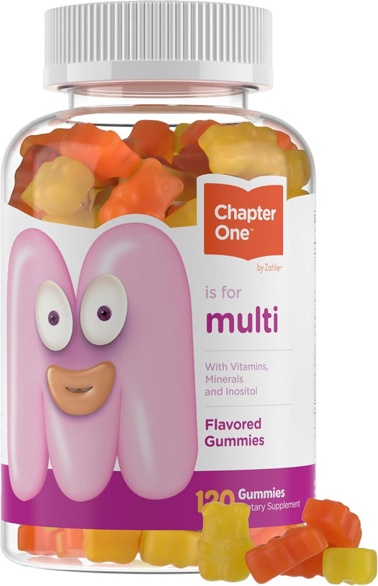 Zahler Chapter One Kids Multivitamin Gummies - 120 Flavored Gummies with 13 Essential Vitamins and Nutrients - Certified Kosher, Vitamin C, D3, Zinc - Delicious and Nutritious