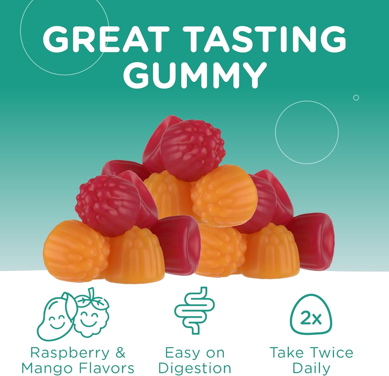 Zahler Chapter One Magnesium Gummies - Raspberry Mango Flavored, 60 Count, Kosher Certified for Kids and Adults