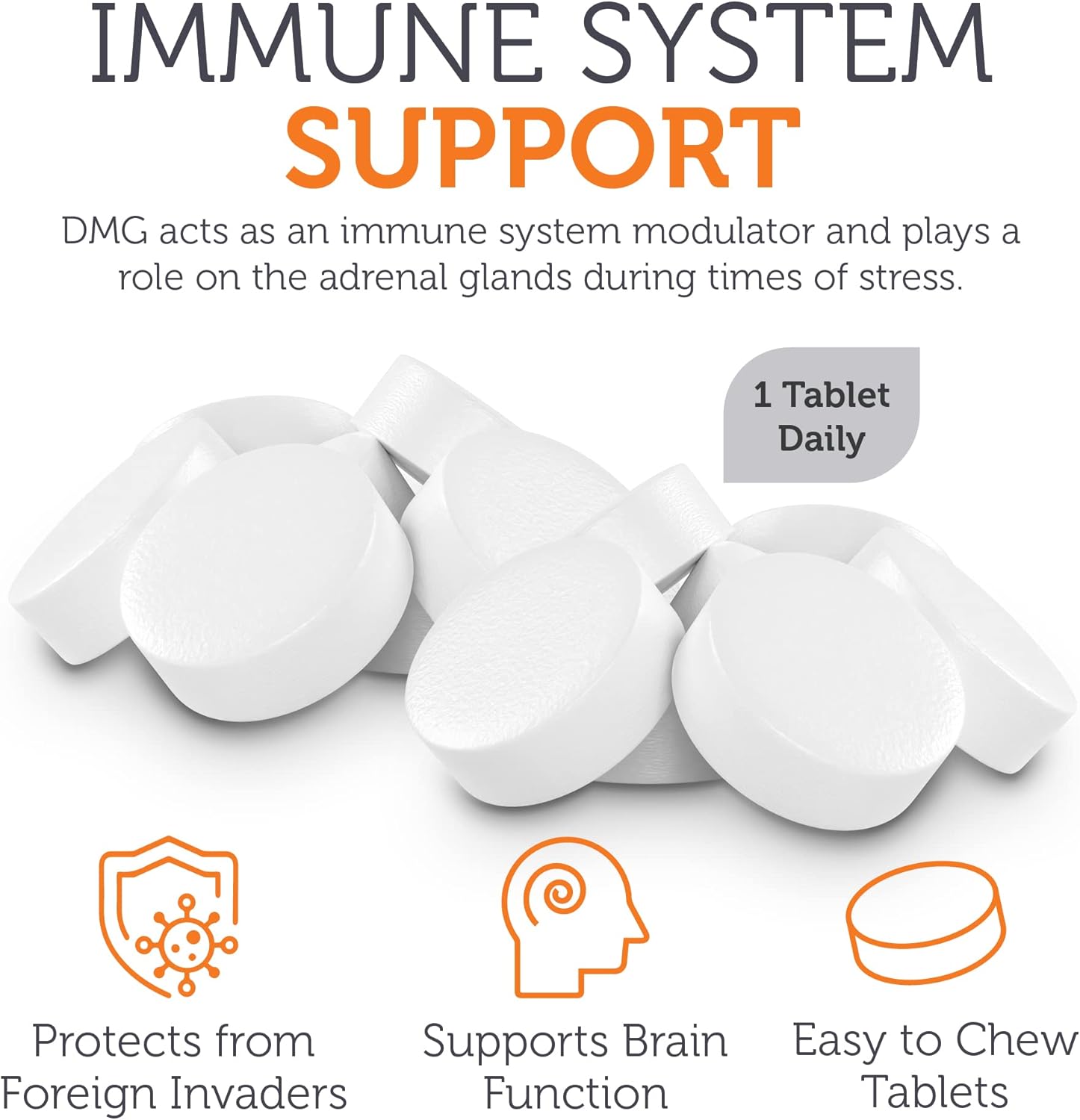 Zahler DMG 500mg Supplement for Endurance, Immune Support, and Brain Health - 90 Kosher Tablets - Amino Acid Glycine Formula for Nootropic Benefits