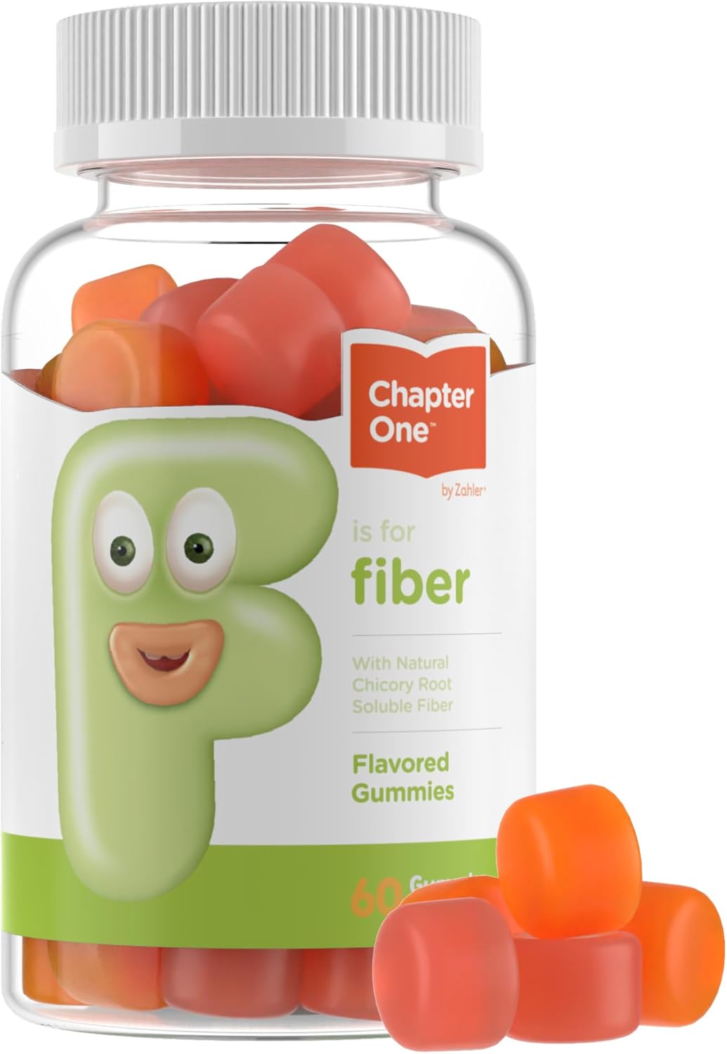 Zahler Fiber Gummies for Adults and Kids - 60 Count Chewable Fiber Chews for Digestive Health and Regularity - Certified Kosher Fiber Supplements for Children and Adults