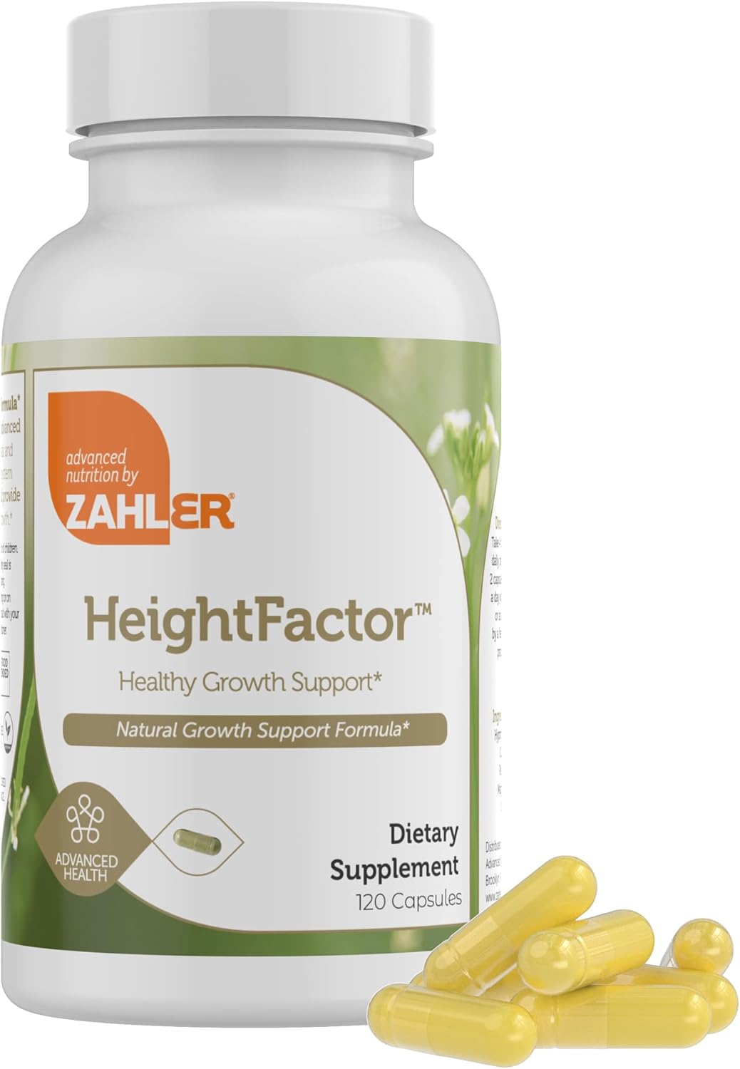 Zahler Height Factor Capsules - 120 Count Growth Support Vitamins for Kids, Teens, and Young Adults - Kosher Mineral Supplement for Healthy Growth & Taller Height - Hormone Support Nutrients