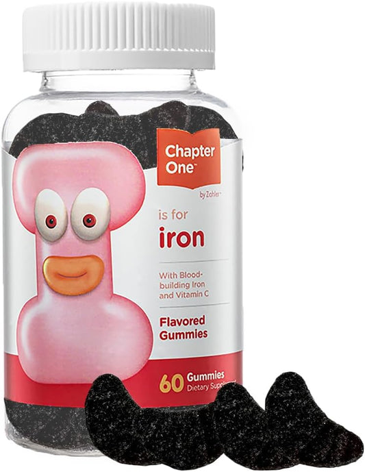 Zahler Iron Gummies with Vitamin C, Kosher Supplement - 60 Flavored Gummies, 5MG Iron