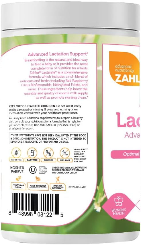 Zahler Lactivate: Advanced Lactation Support Supplement - 300 Certified Kosher Tablets