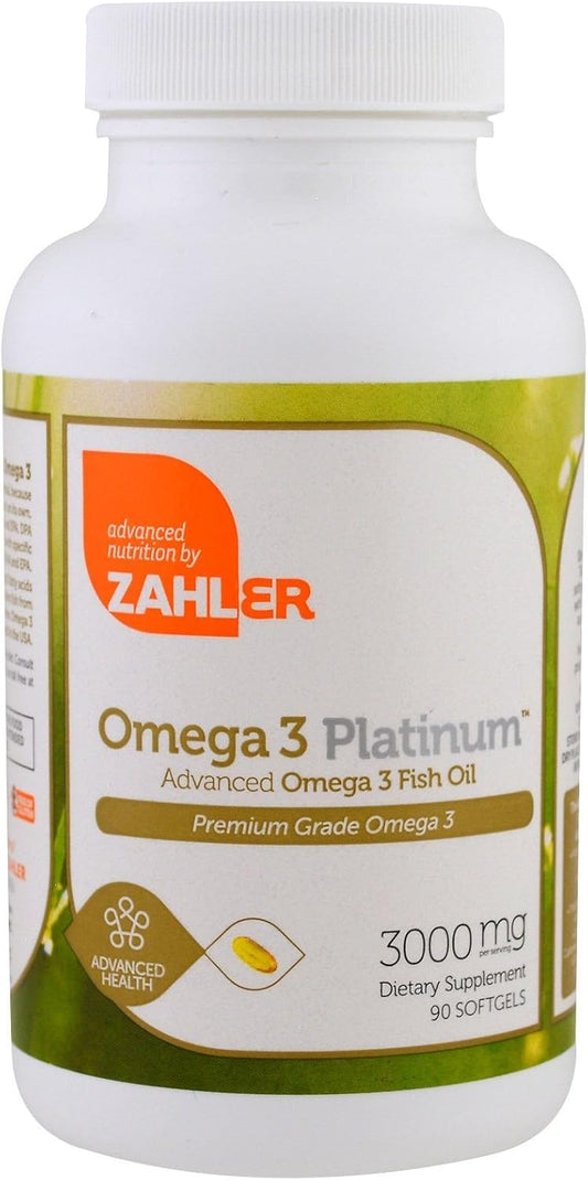 Zahler Omega 3 Platinum Fish Oil Softgels - 2,000 mg, 90 Softgels - Advanced Omega 3 Formula