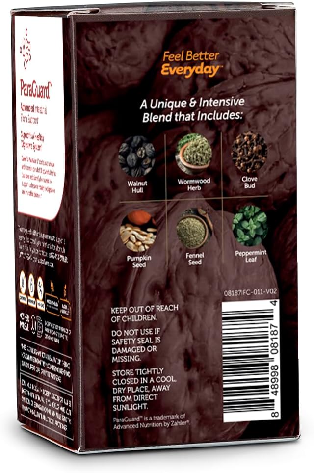 Zahler ParaGuard Cleanse Softgel Capsules - Gut Health Detox Supplement with Wormwood, Garlic, Pumpkin Seed, Clove - Natural Cleanse for Humans - Certified Kosher - 90 Count