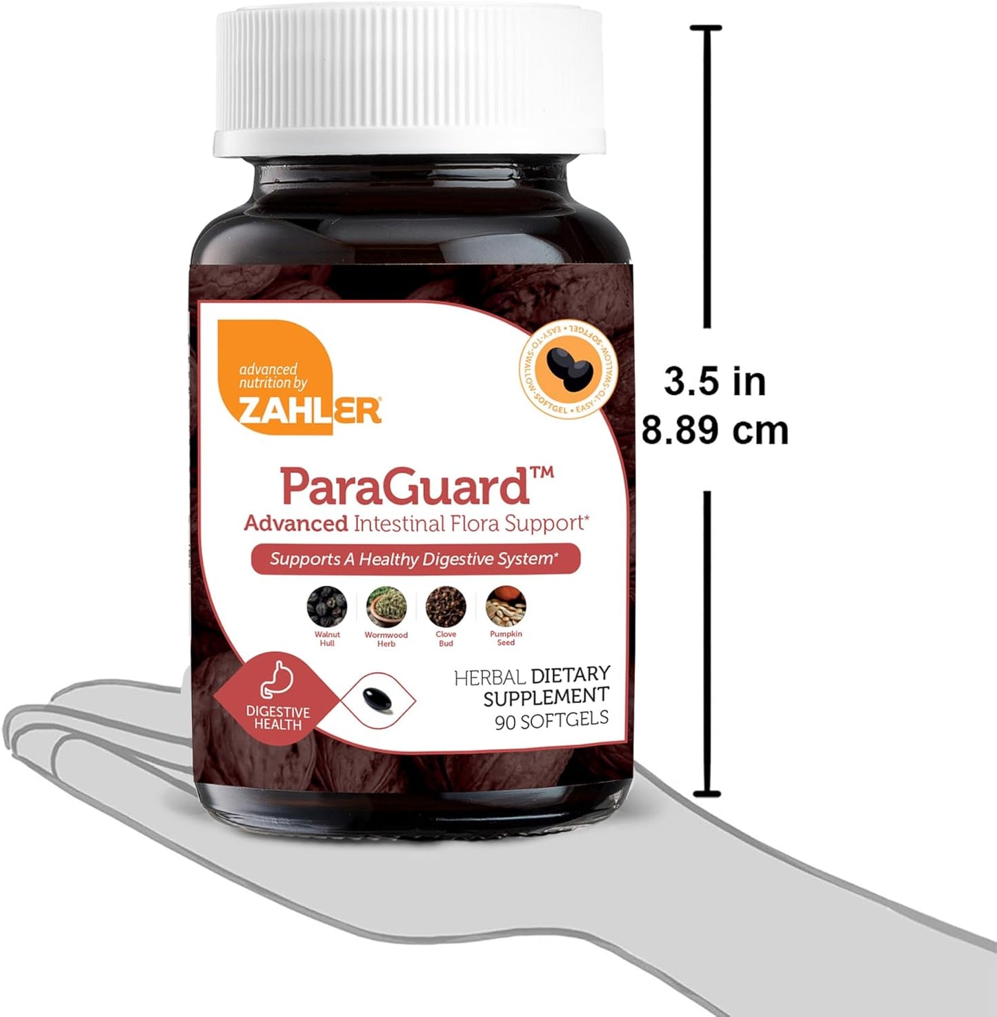 Zahler ParaGuard Cleanse Softgel Capsules - Gut Health Detox Supplement with Wormwood, Garlic, Pumpkin Seed, Clove - Natural Cleanse for Humans - Certified Kosher - 90 Count