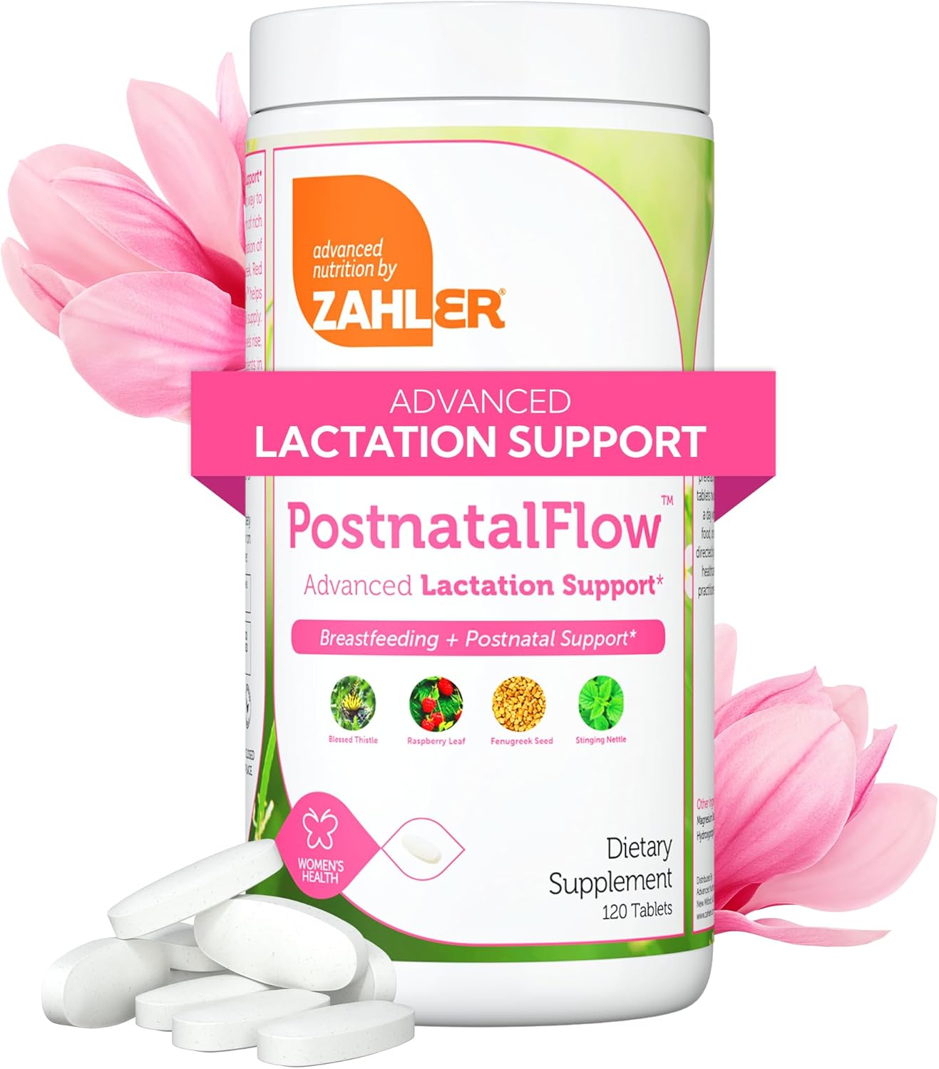 Zahler Postnatal Vitamins for Breastfeeding Moms - Lactation Support with Milk Thistle, Fenugreek, Raspberry Leaf - Non-GMO Kosher (120 Tablets)
