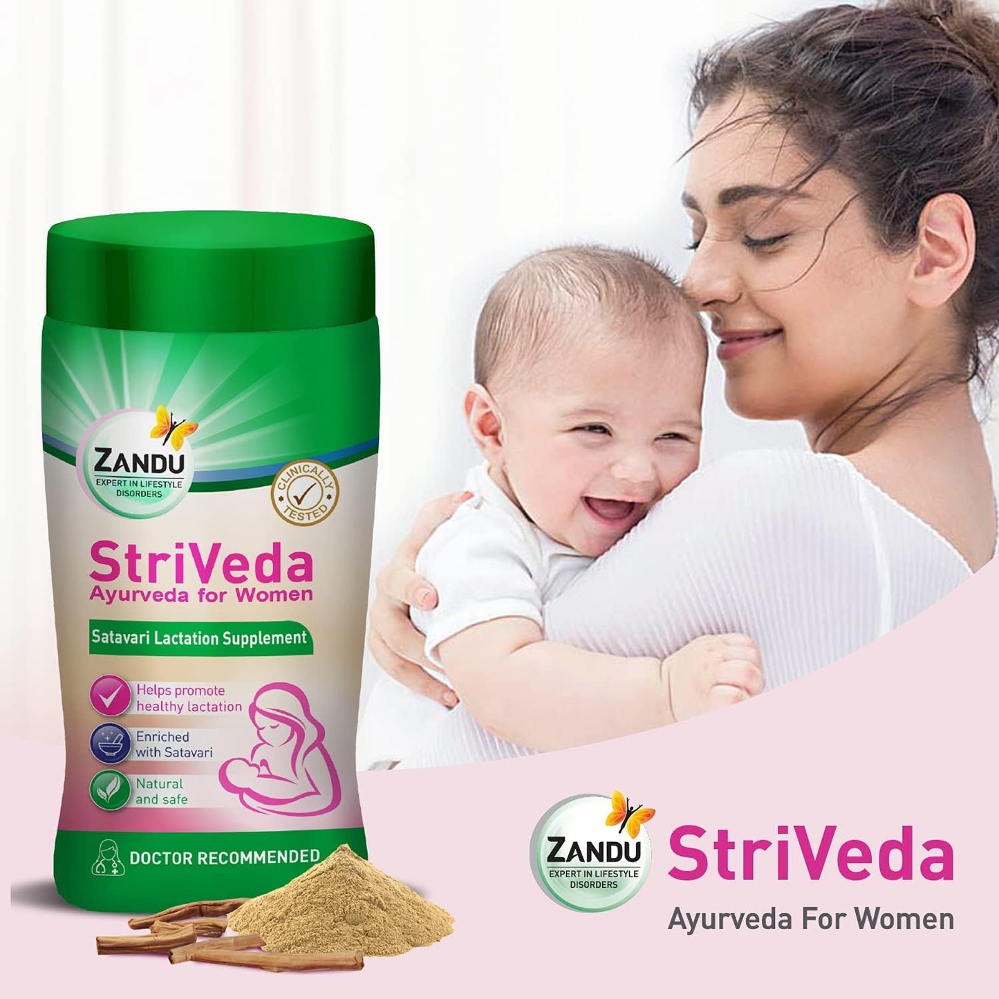 Zandu StriVeda Satavari Lactation Supplement 210g - Boost Breast Milk Production