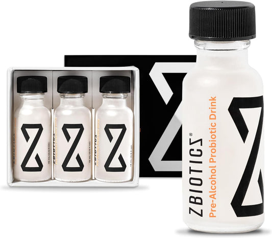 ZBiotics Pre-Alcohol Probiotic - Feel Better After Drinking, Wake Up Refreshed, Science-Backed, Patented Formula, Easier Mornings, Travel-Friendly, 3-Pack, 0.5 Fl Oz