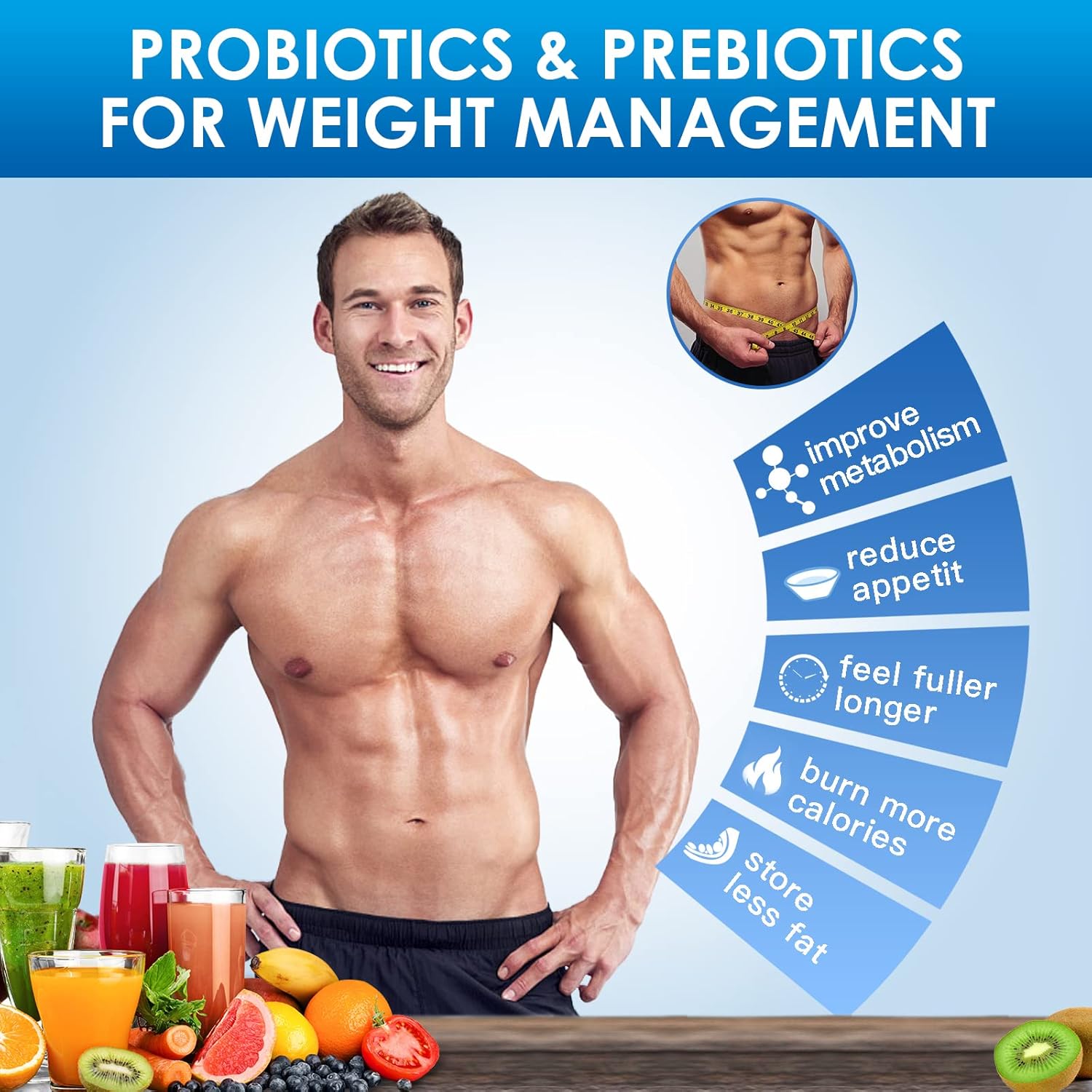 ZEBORA Probiotics for Men Digestive Health + Glucosamine Chondroitin MSM Supports - 50 Billion CFU + 1500mg Glucosamine