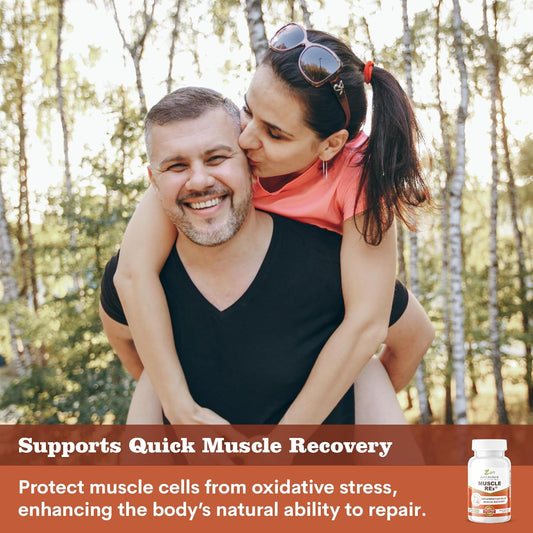 ZEN LIFE HERB Muscle REx - Natural Plant-Based Supplement for Joint, Muscle, and Nerve Support - Relieve Aches and Discomfort (60 Capsules)