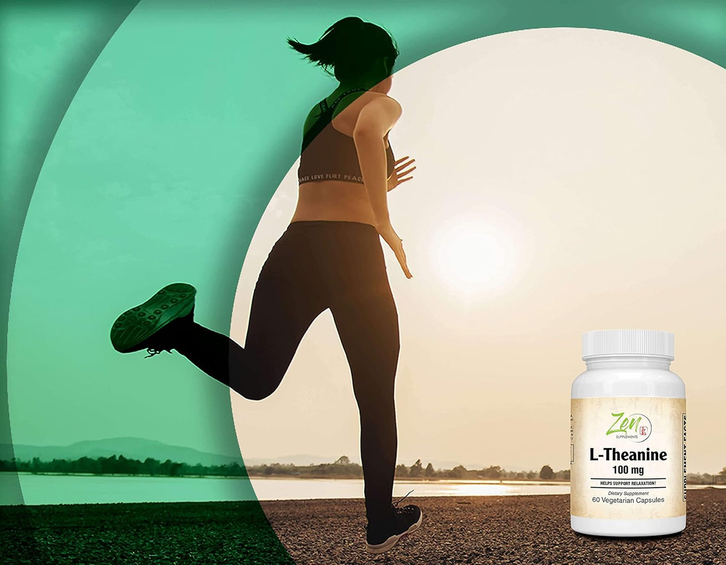 Zen Supplements L-Theanine 100mg 60 Vegcaps - Supports Relaxation, Sleep, and Mental Clarity During Stress