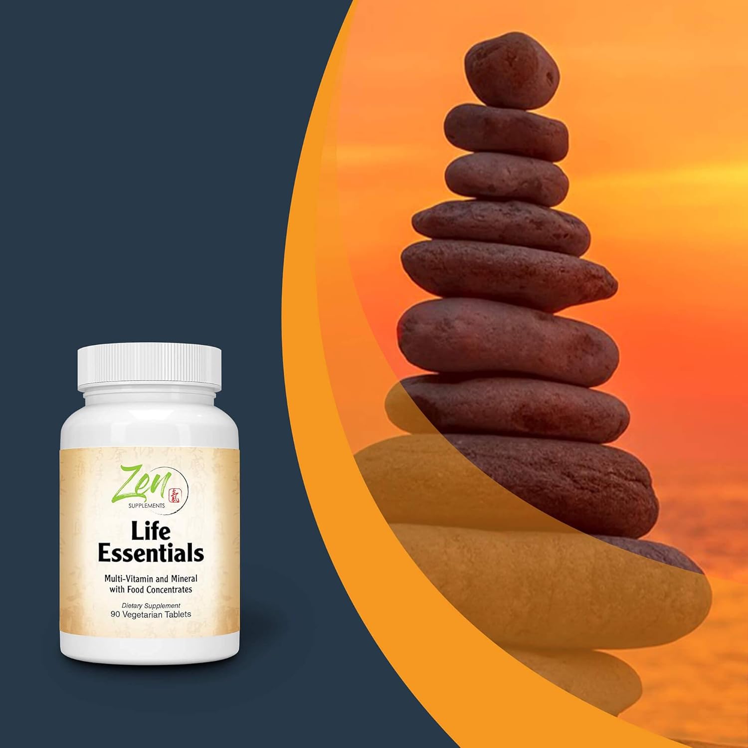 Zen Supplements Whole Food Life Essentials Multivitamin - Full-Spectrum Nutrients for Arthritis Pain Relief and Energy Boost - 90 Tablets