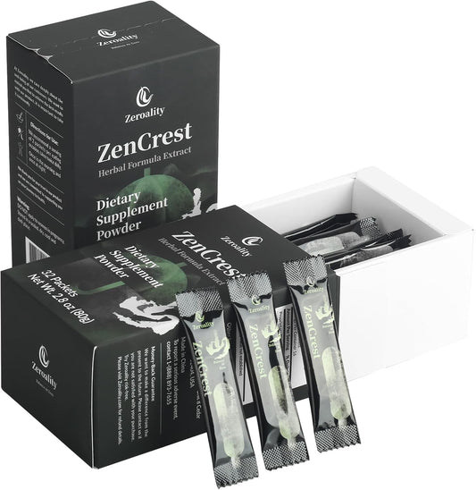 ZenCrest Prostate Supplement: Natural Chinese Herbal Formula, Promotes Healthy Prostate & Urogenital Function, Side Effect-Free (32 Packets)