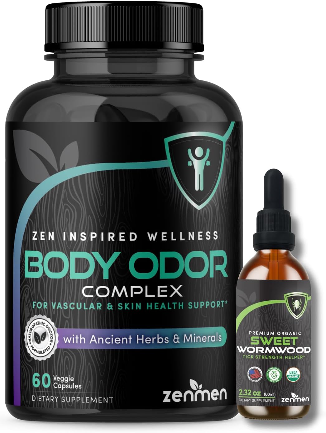 Zenmen Total Wellness Pack: Body Odor Supplement & Sweet Wormwood Tincture