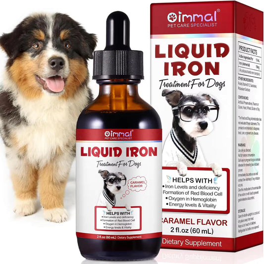Zenpaws Liquid Iron Supplement for Dogs with Folate and B12 - Supports Anemia Treatment, Boosts Blood Health and Energy Levels - 2 oz