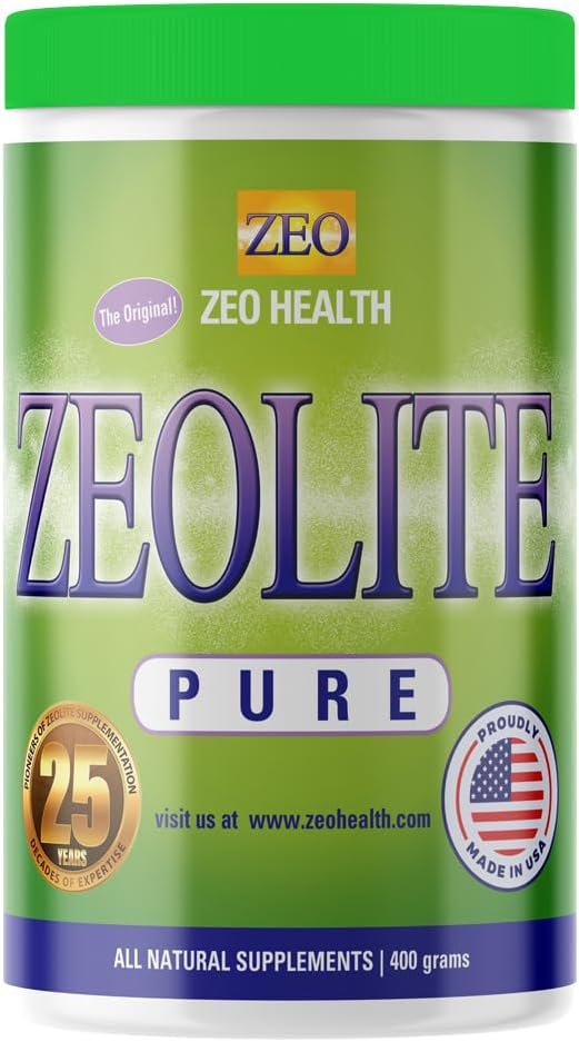 Zeo Health Zeolite Pure Powder - Full Body Detox Cleanse for Adults, Supports Energy, Gut Health, Mental Clarity, and Inflammation Response - 400 Servings