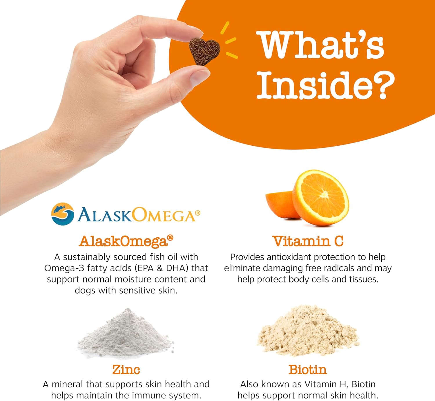 Zesty Paws Omega-3 Fish Oil Dog Bites for Itch Relief & Coat Health - 90 Count Chicken Flavor Supplement with Vitamin C & E