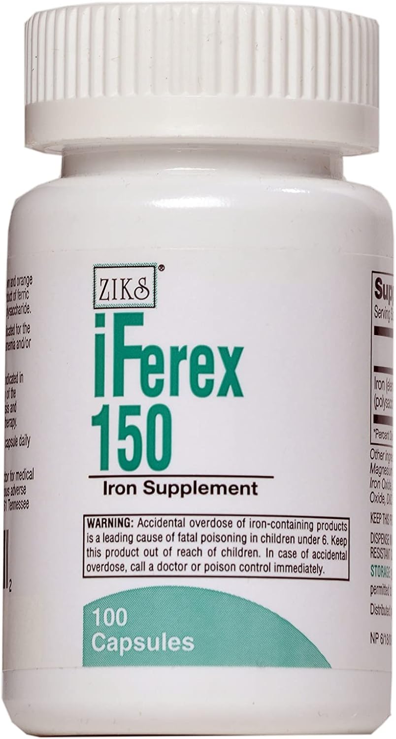 Ziks iFerex 150: Iron Supplement with Advanced Formula for Energy and Immune Support