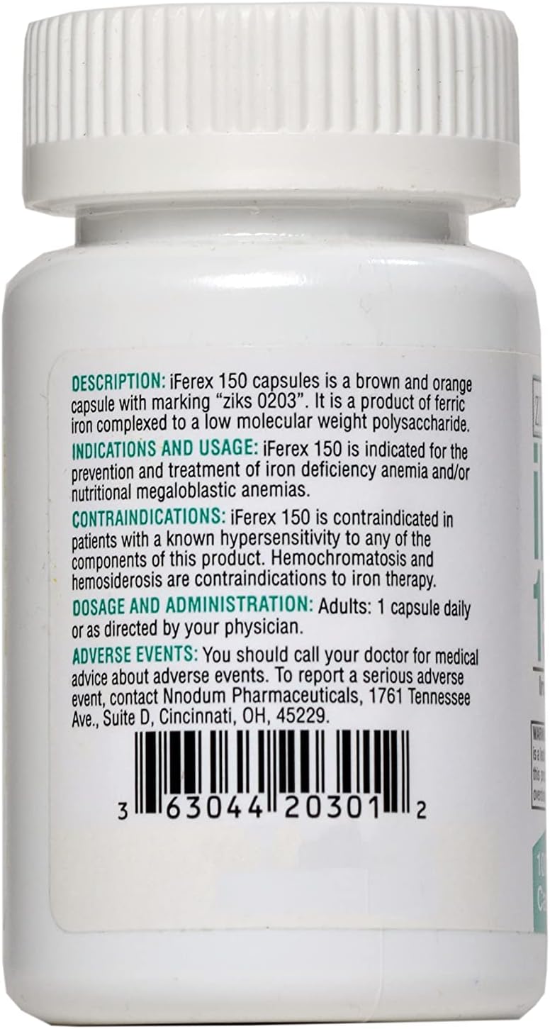 Ziks iFerex 150: Iron Supplement with Advanced Formula for Energy and Immune Support