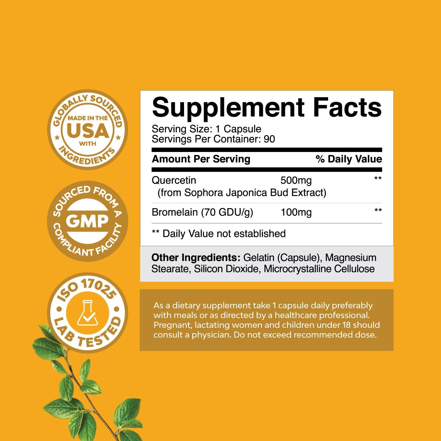 Zinc and Quercetin Bundle for Immune Support and Joint Health - Enhances Skin, Nail, Brain, and Lung Function - Boosts Immunity and Focus
