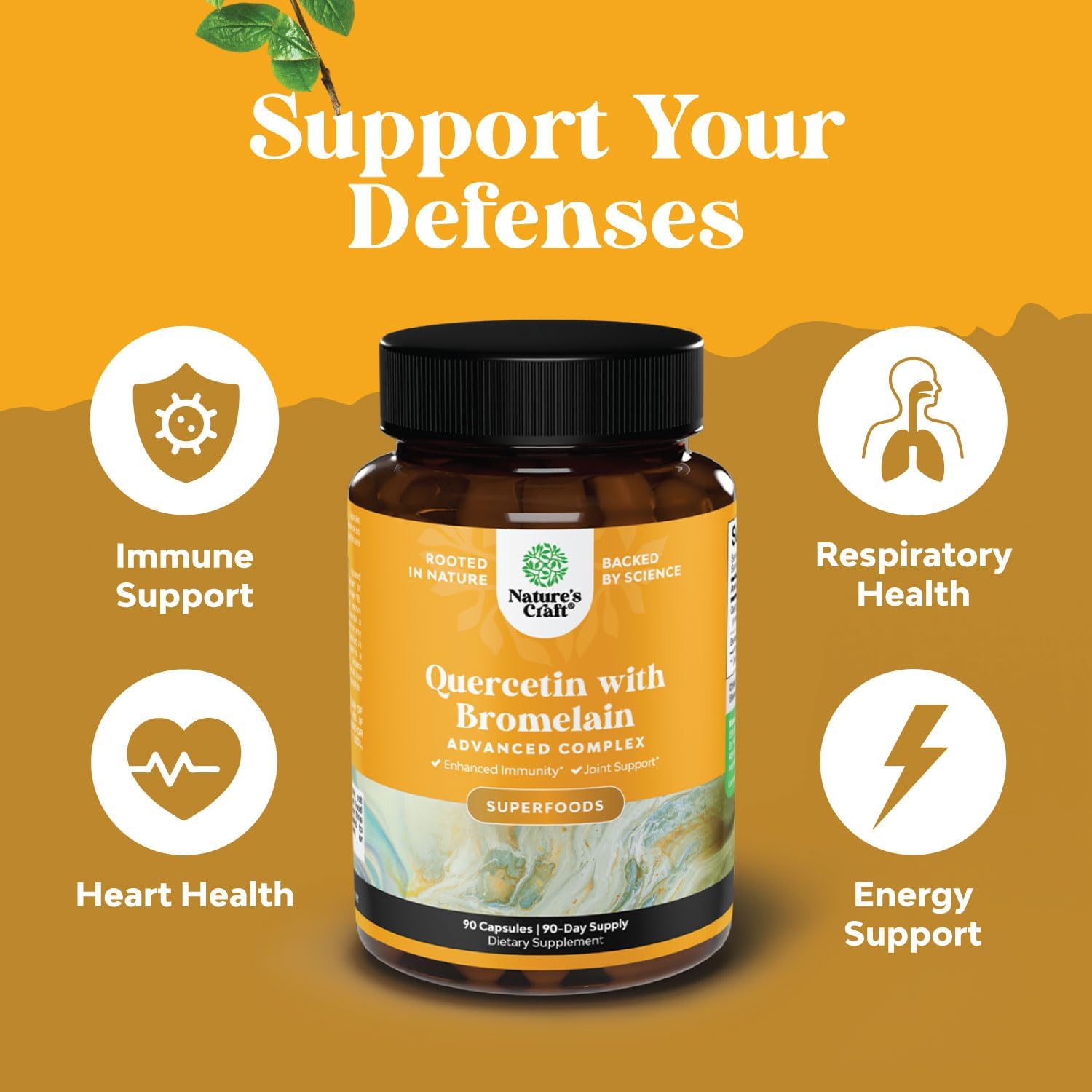 Zinc and Quercetin Bundle for Immune Support and Joint Health - Enhances Skin, Nail, Brain, and Lung Function - Boosts Immunity and Focus