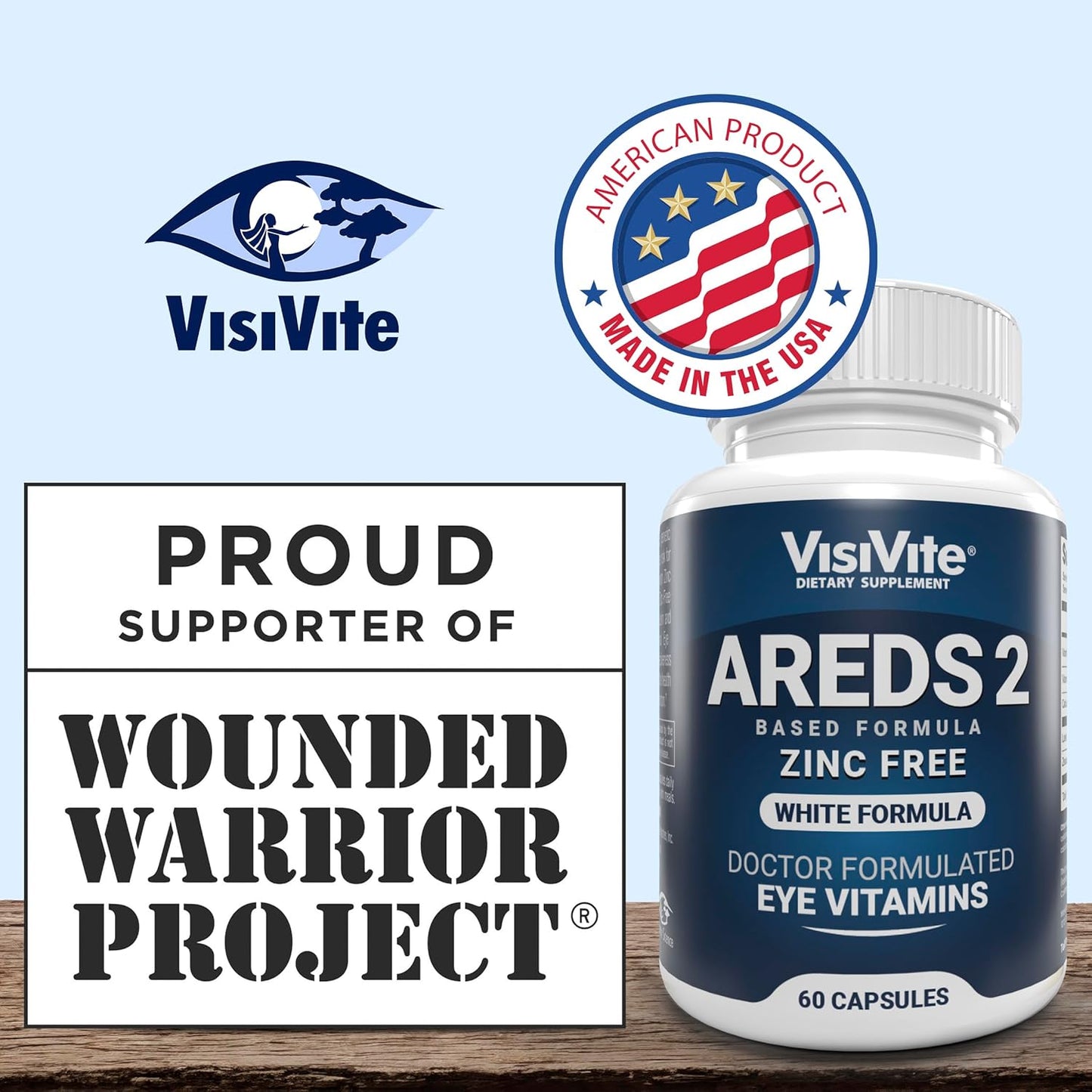 Zinc-Free White Eye Vitamins with Zeaxanthin and Lutein - Macular Health Formula - Pack of 3