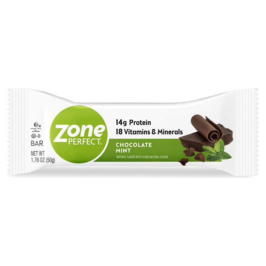 ZonePerfect Protein Bars, Chocolate Mint Flavor, 12 Bars, 14g Protein, 18 Vitamins & Minerals - Nutritious Snack Bar