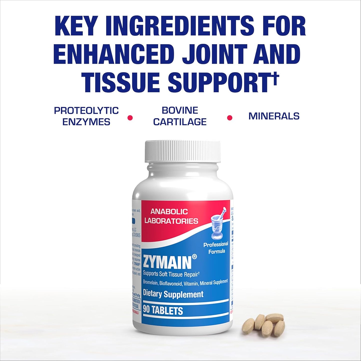 Zymain 90 Support - Clinical Joint Support Formula with Bovine Cartilage Minerals