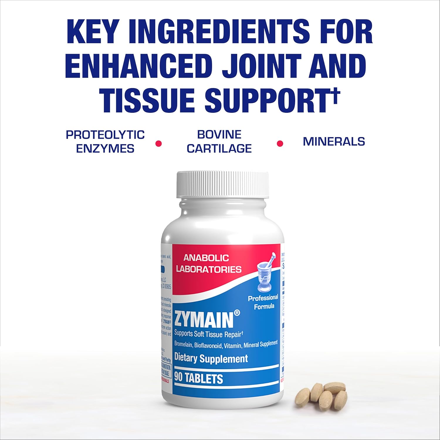 Zymain 90 Support - Clinical Joint Support Formula with Bovine Cartilage Minerals