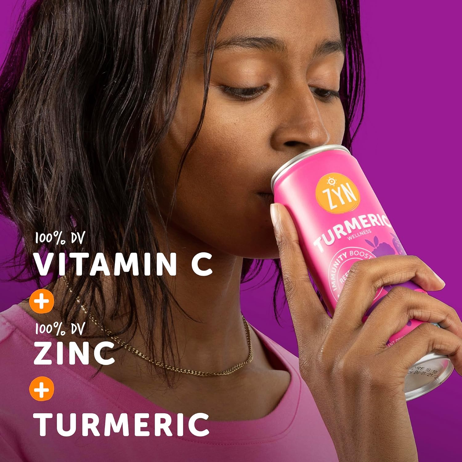 ZYN Mixed Berry Turmeric Wellness Drink 6-Pack - Sugar-Free, Low Carb, Low Calorie with Black Pepper - Clean Alternative